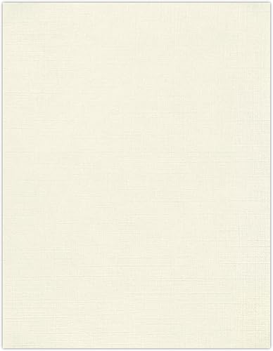 LUXPaper - Cartulina de 8.5 x 11 pulgadas para manualidades y tarjetas en 100 libras, lino natural, suministros de álbumes de recortes, paquete de