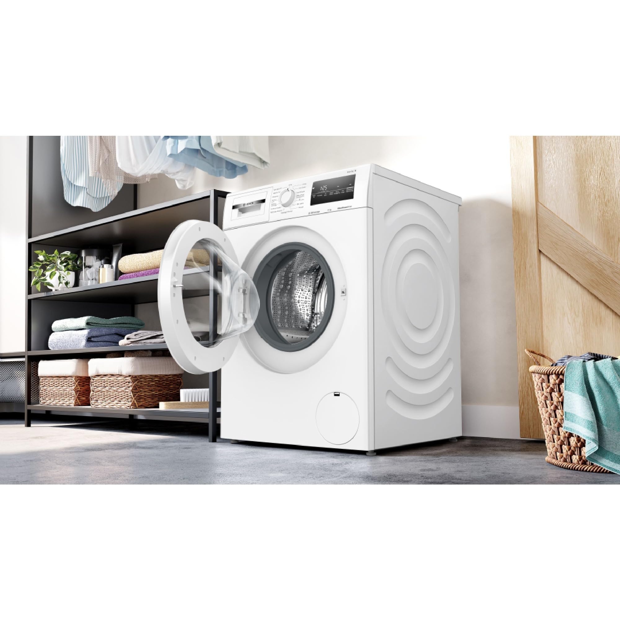 Bosch WAN28229FR Série 4 - Lave-linge, pose-libre, Défroissage Iron Assist | Blanc, 8 kg, 1400 trs/min, Moteur SilentPowerDrive, ActiveWater Plus, Speed Perfect, Rajout de linge, Classe énerg. A