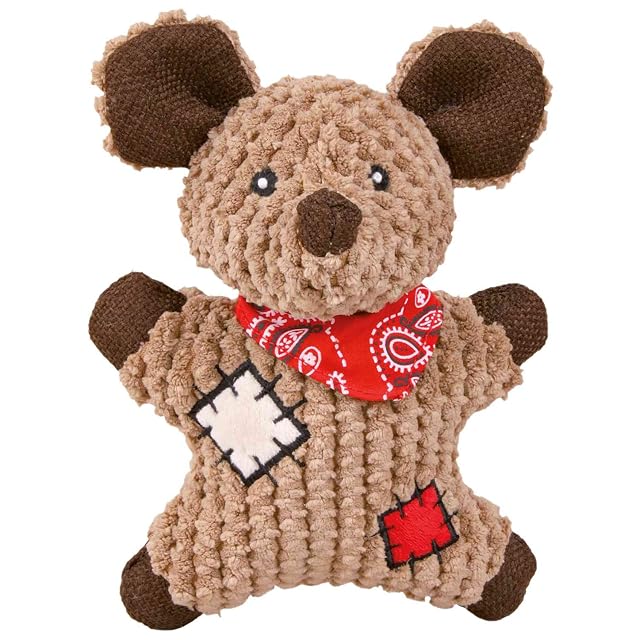Ratón con Parches, Tela, 19 cm, para Perros