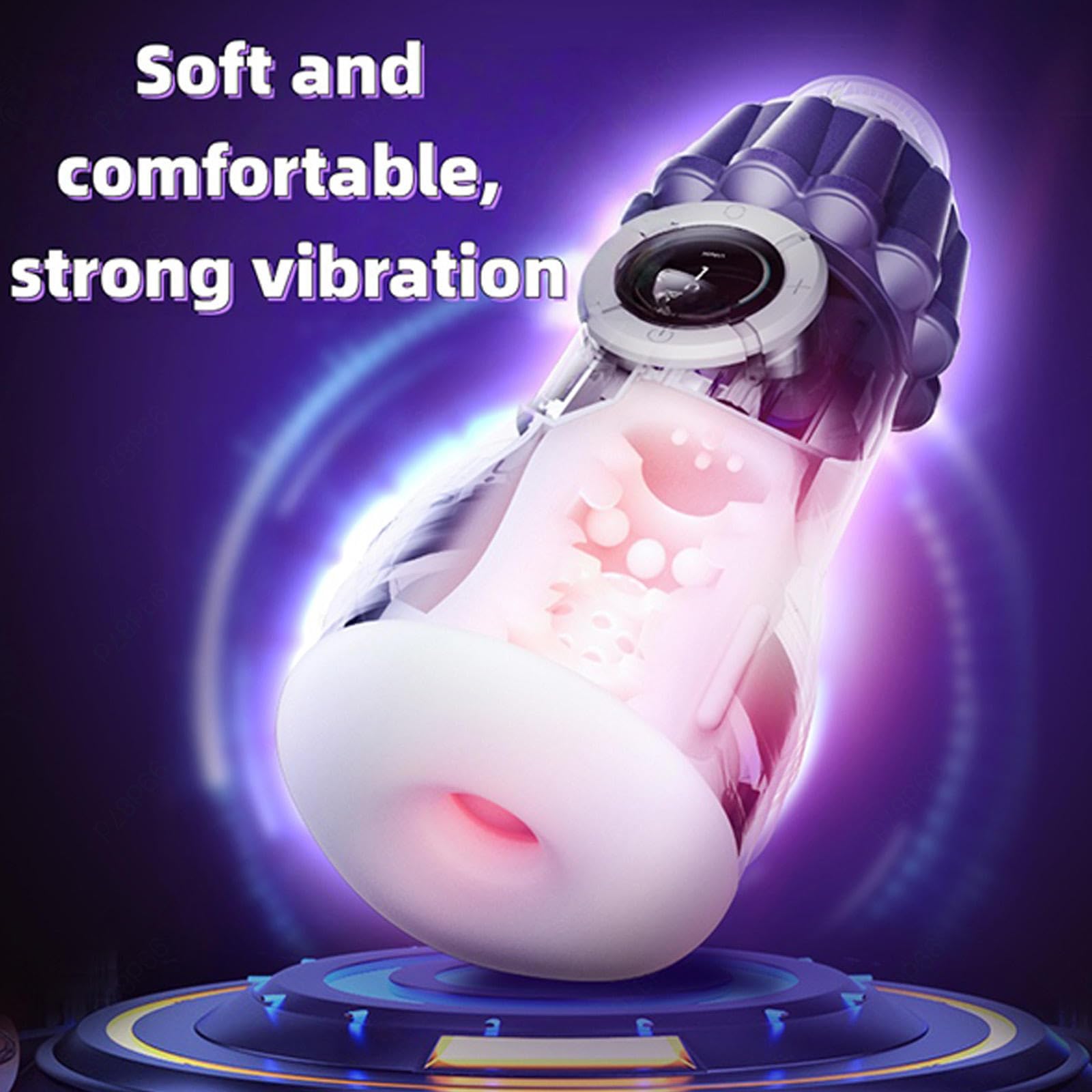 Elektrischer Masturbator Cup mit 10 Saugmodus 10 Vibrationsmodi Sex Spielzeug für die Männer Automatische Masturbieren mit 3D Silikon Vagina, Penis Stimulator