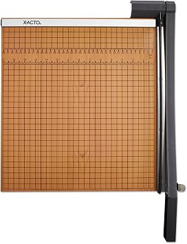 X-ACTO 26615 Square Commercial Grade Wood Base Guillotine Trimmer, 15 Sheets, 15-Inch x 15-Inch