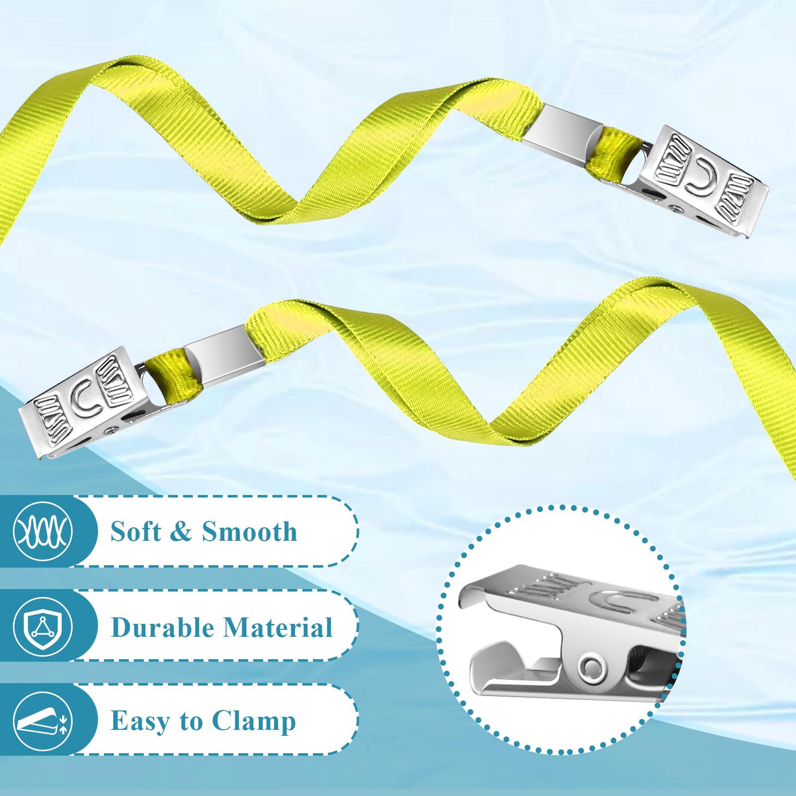 Lot de 50 porte-badges verticaux en plastique transparent et 50 cordons jaunes étanches avec cordon pour adultes, enfants, bureau, école
