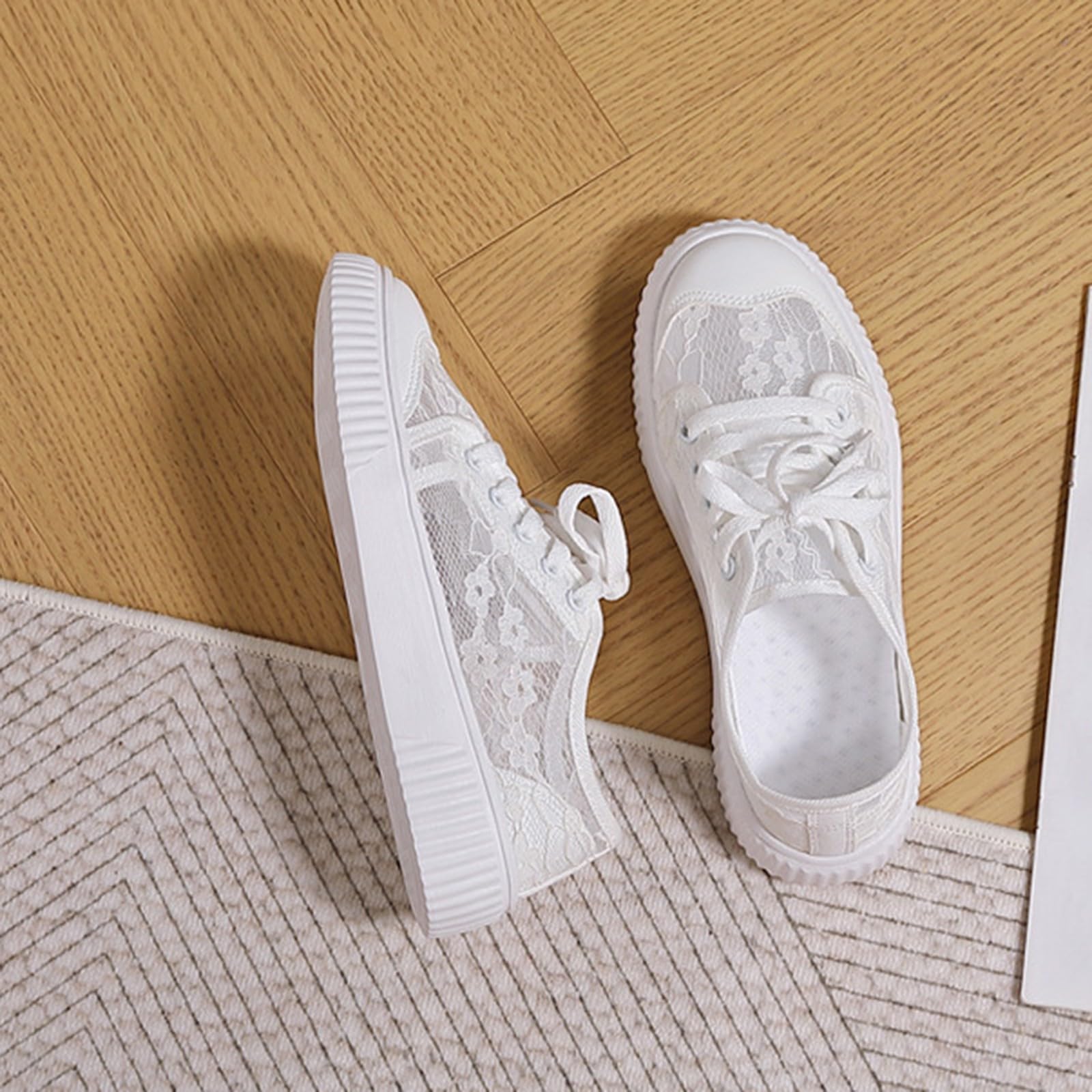 Scarpe Donna Ginnastica Traspiranti Sneakers Donna Eleganti Comode | Calzature Atletica in Fibra Ecologica per Passeggiata Invernale Scarpe Ginnastica Moda Tempo Libero Rete Traspirante