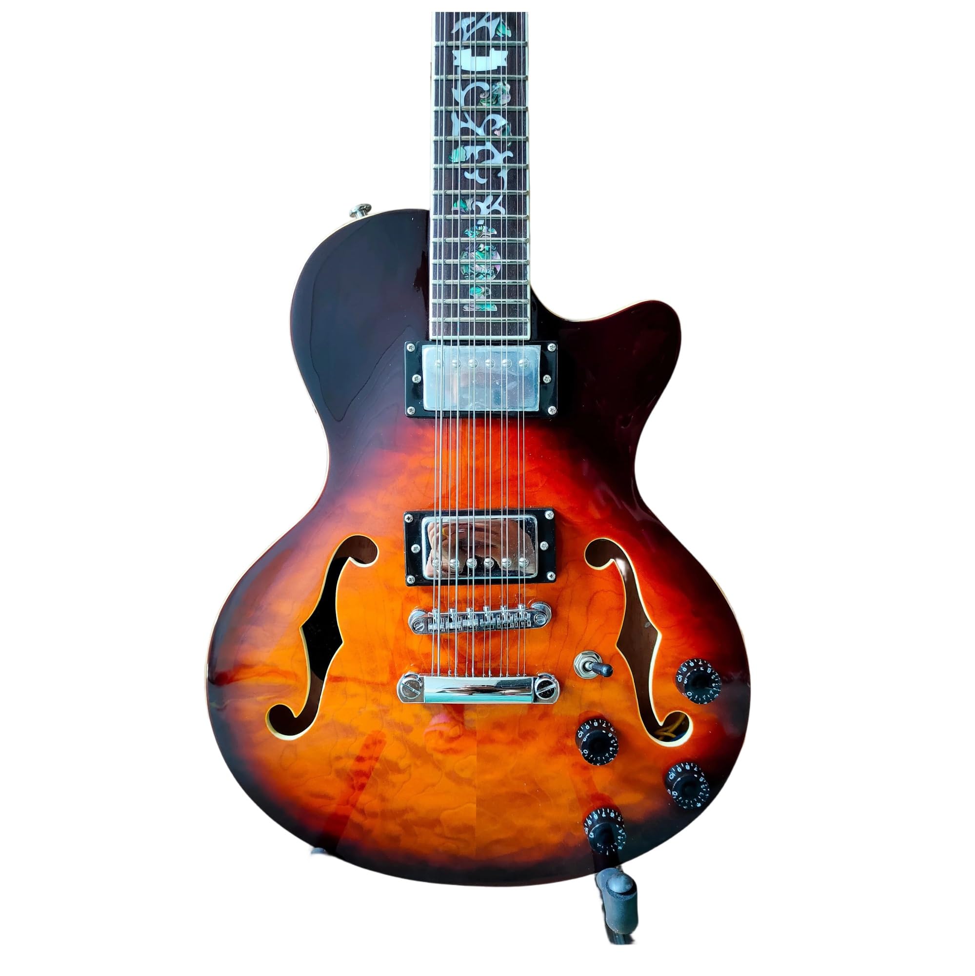 Professional Adult Electric Guitar Strumento Jazz Per Chitarra Elettrica A 12 Corde(3/4)
