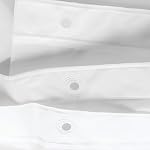 iDesign PEVA Plastic Shower Curtain Liner, Mold and Mildew Resistant Plastic Shower Curtain with Fabric, 72 x 72 Inches, White | Waterproof, Use Alone or With Fabric Curtain
