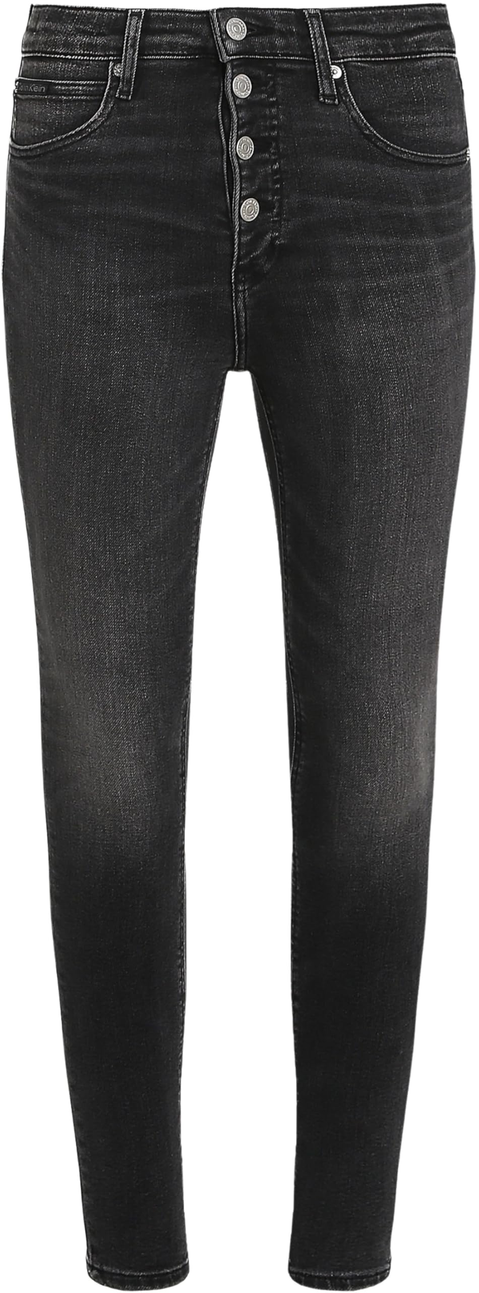 Calvin Klein Donna Jeans High Rise Super Skinny Ankle con Chiusura a Bottoni
