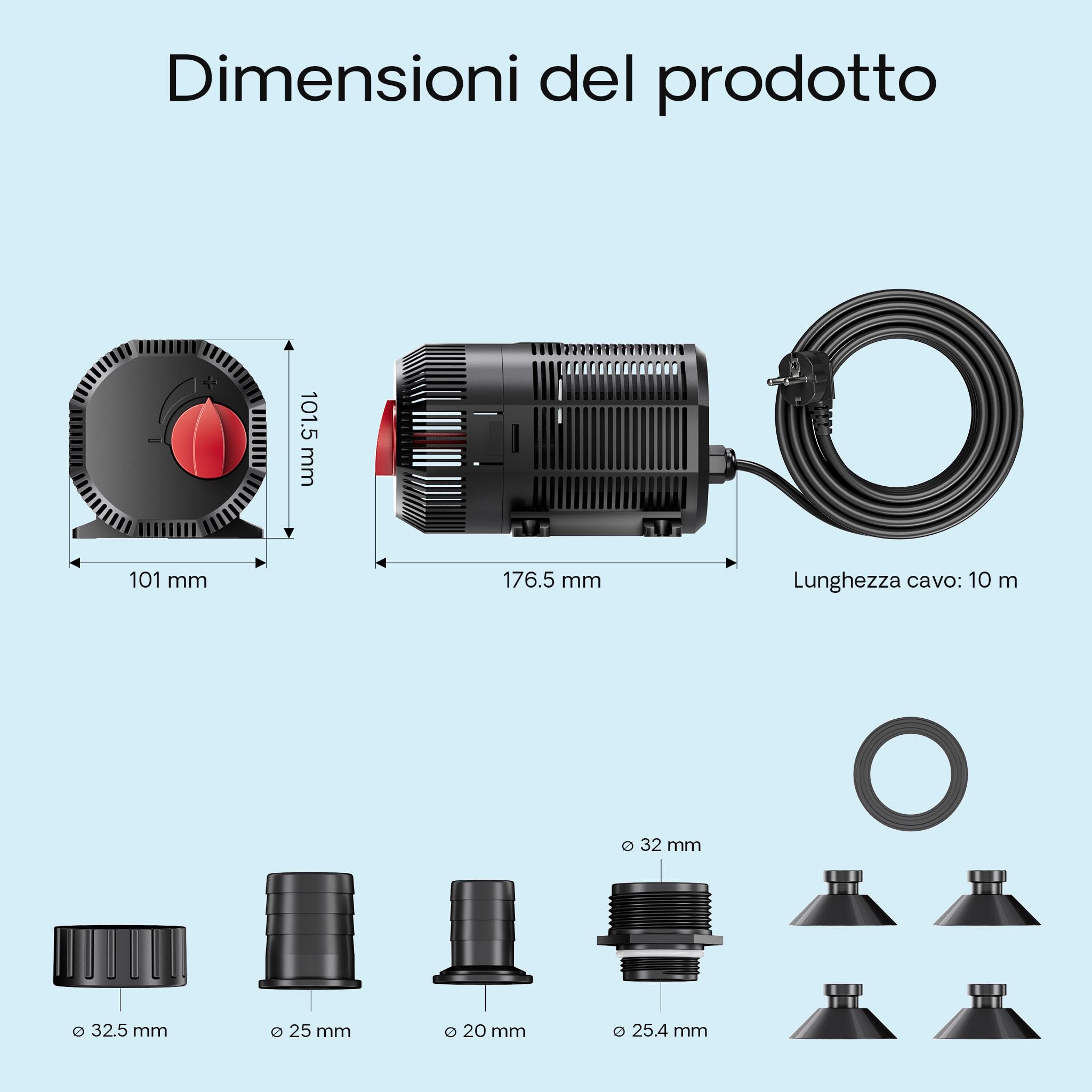 SunSun CQB-2000 SuperECO Pompa per laghetti 2400 l/h / 35 W, pompa filtro con asse in ceramica, per laghetti con carpe koi