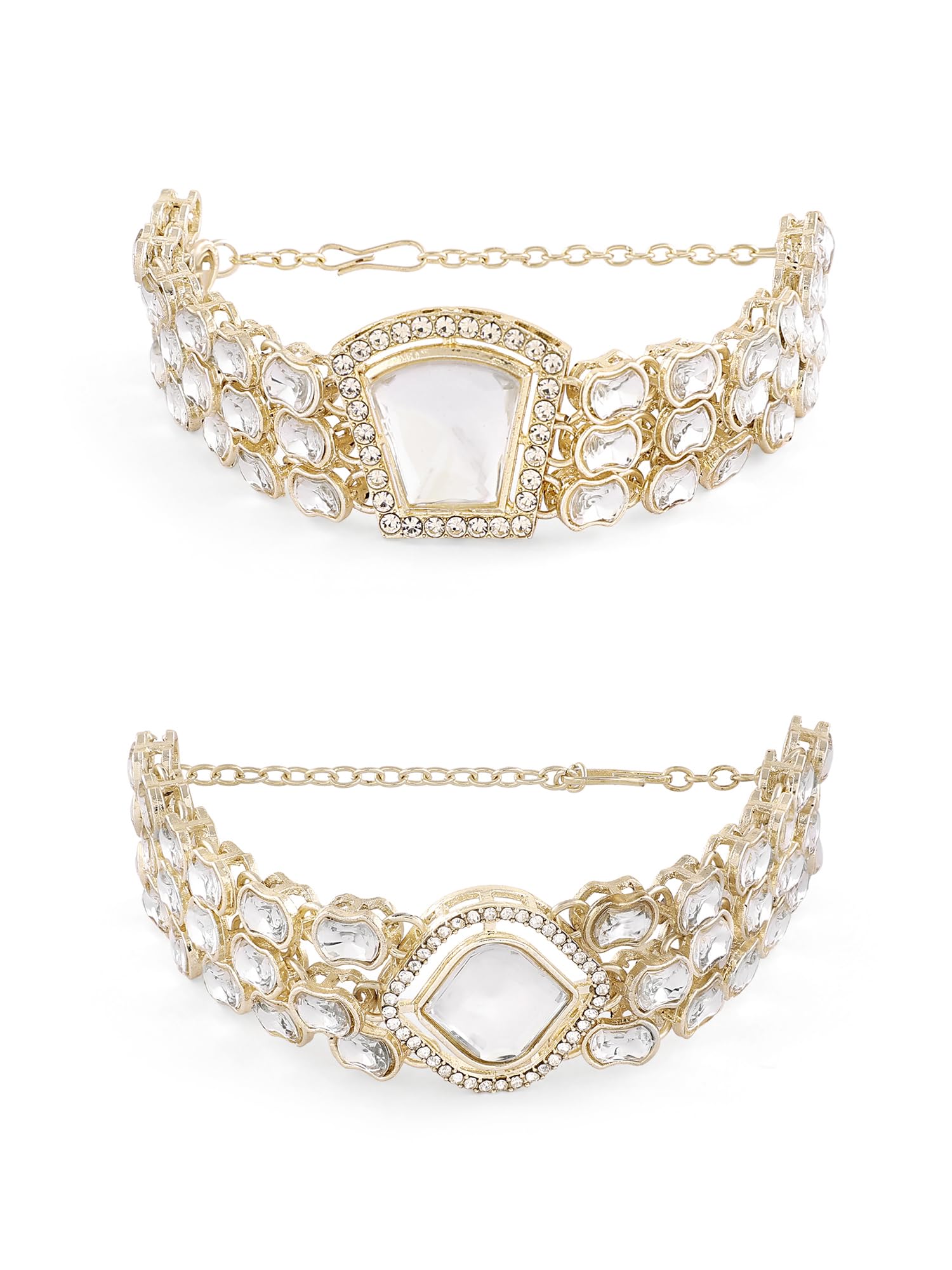 See full amazon price history chart for ZAVERI PEARLS Set of 2 Gold Tone Dazzling Austrian Diamonds & Stones Fusion Bracelets For Women-ZPFK17945 ZAVERI PEARLS Set of 2 Gold Tone Dazzling Austrian Diamonds & Stones Fusion Bracelets For Women-ZPFK17945 (B0D11BD825) Amazon Price History, Amazon Price Tracker