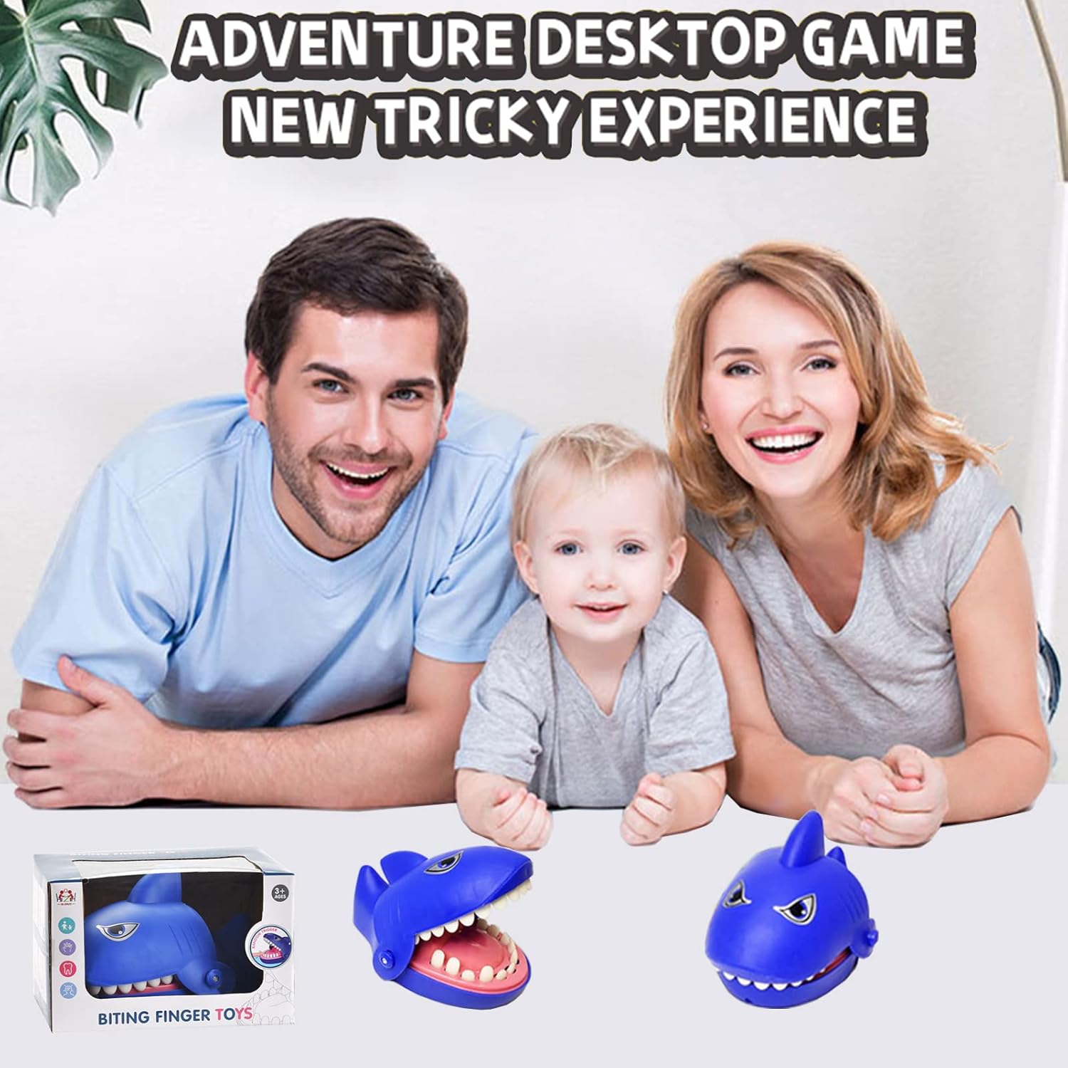 LanMa Shark Dentist Teeth Game for Kids - Shark Finger Biting Game Toy, Fun Travel Size