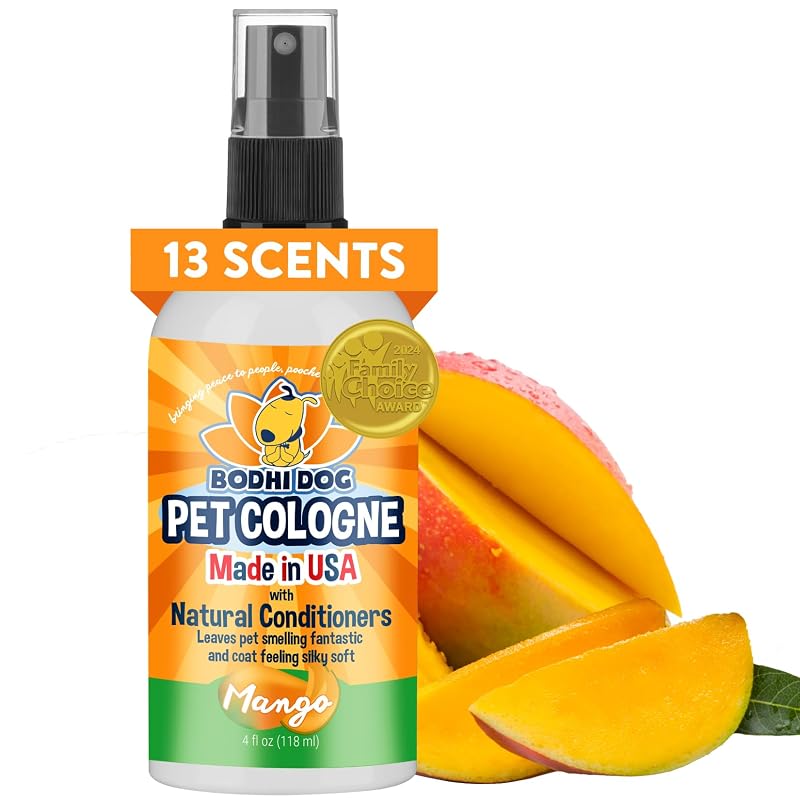 Colônia para cães e gatos Bodhi Dog com fragrância de manga, spray corporal, 120 mL