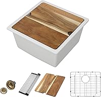 Vista 29 de 18 Granite Composite Bar Sink - Donsdey 18”×16” Undermount Granite Kitchen Sink Black Quartz Classic Composite Under Counter Single Bowl Bar Prep RV