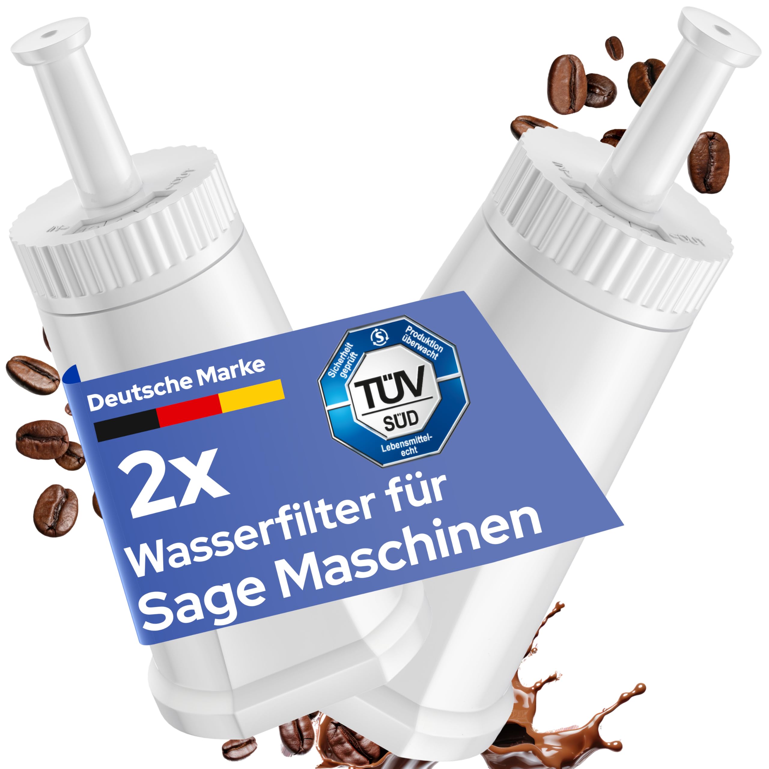 Milux2 x Replacement Water Filters for Sage [TÜV Certified] - For Sage Barista Pro/Touch/Express/Oracle/and Many More - Replaces SES008 / SES810 / SES875 / SES880 / SES920 / SES980 / SES990