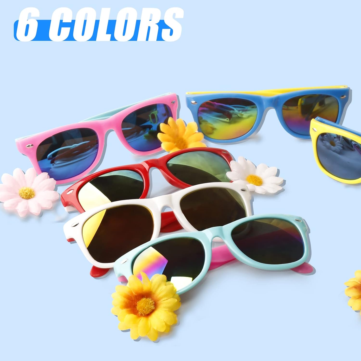 48 Pieces Summer Sunglasses Beach Balls Bulk Party Favors for Kids 24Pack Neon Sunglasses 24Pack Beach Balls Kid Boys Girls Graduation Party Supplies for Beach Day Pool Party Favors Goodie Bag Favors