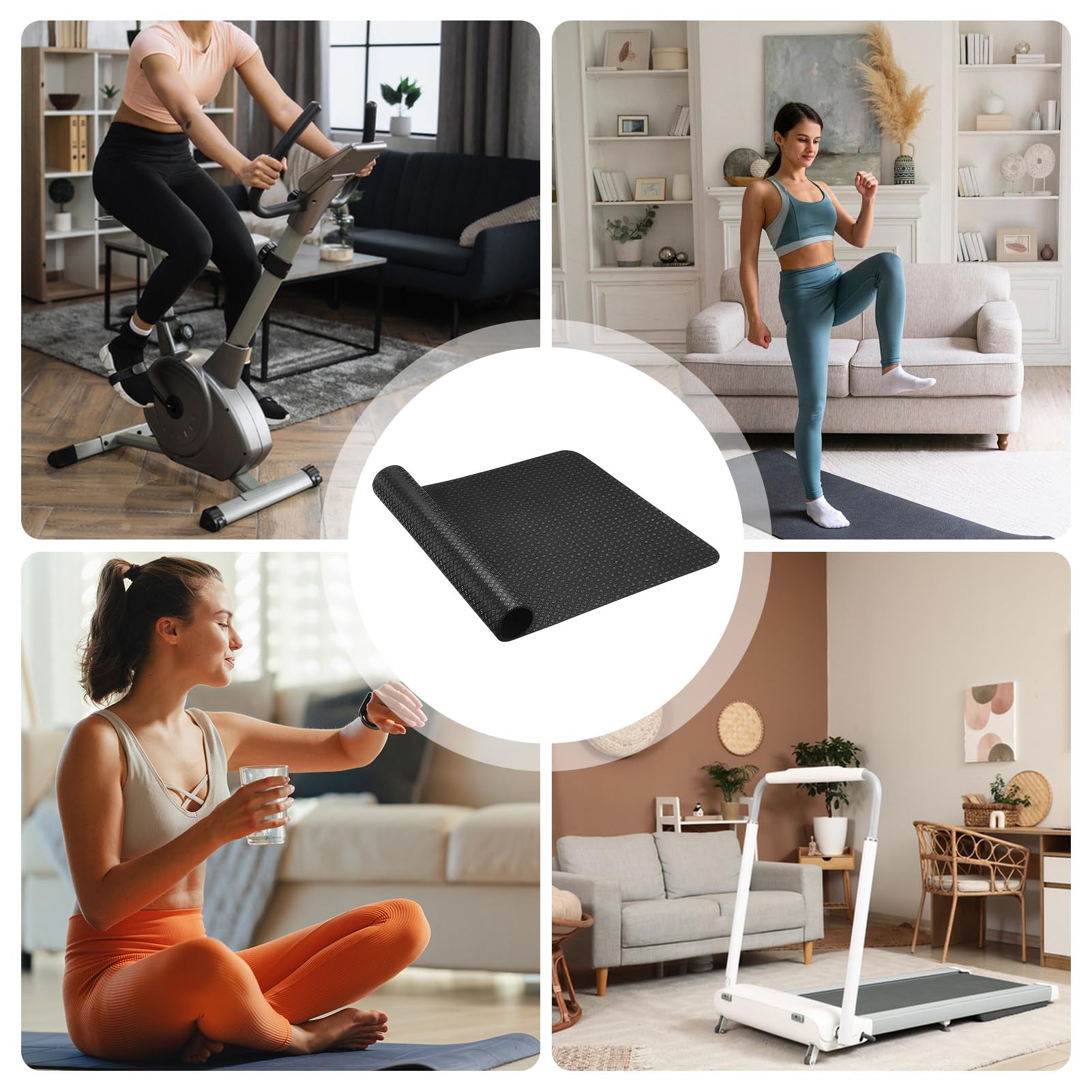 Maty do Treningu dla Domowej Siłowni Antypoślizgowa Mata Ćwiczeniowa | Maty Treningowe Do Fitnessu Do Pilatesu Rozciagania W Podrozy Gimnastyki Akrobatyki Dla Kobiet I Dziewczat