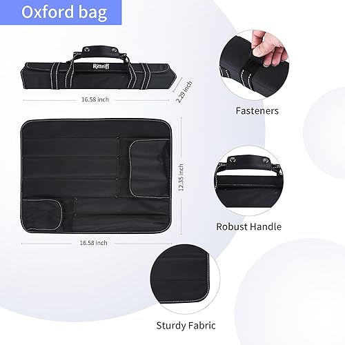 Miniatura 5 de 5 cuchillos de chef con bolsa de rollo, juego de cuchillos de cocina, cuchillo afilado de acero inoxidable para cortar carne, frutas y verduras,