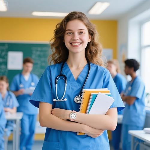 Miniatura 6 de Reloj de enfermera impermeable para profesionales médicos, médicos, enfermeras, hombres, 12/24 horas, hora militar, reloj analógico con segunda mano