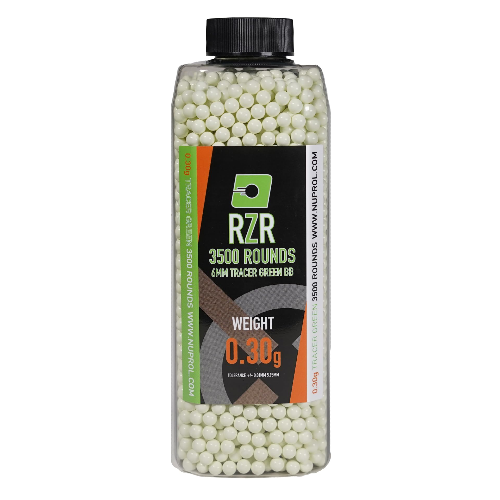 NUPROL RZR - Tracer Green Airsoft BBs - 0.30g (3500R)