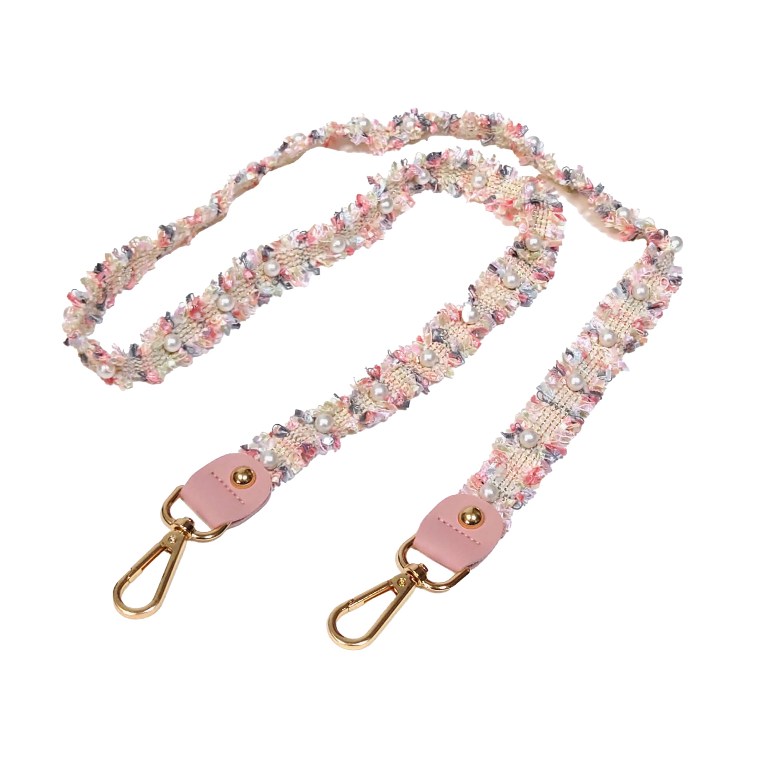 Amazon.co.jp: [miagolale] ショルダーストラップ ピンクリボン パール