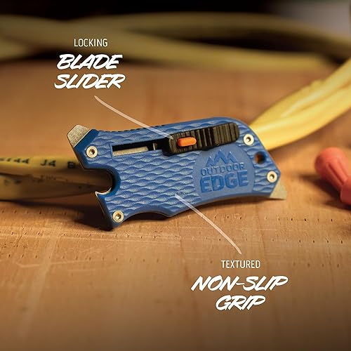 Miniatura 8 de Outdoor Edge SlideWinder - Cuchillo utilitario multiherramienta con hoja de navaja reemplazable estándar, destornilladores, palanca, abrebotellas y