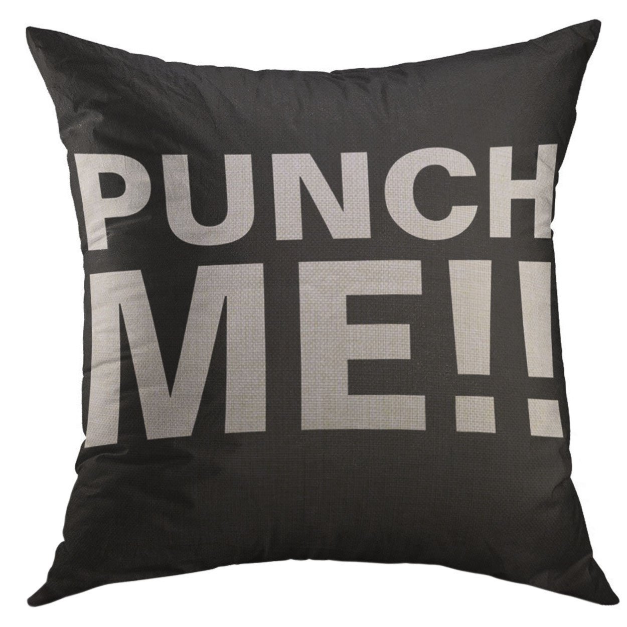 Pillow Cover Black Stress Punch Me Quote Relief Throw Pillow Case Easy Care Cushion Case Soft Cushion Covers For Home Sofa Decorations 45x45 cm