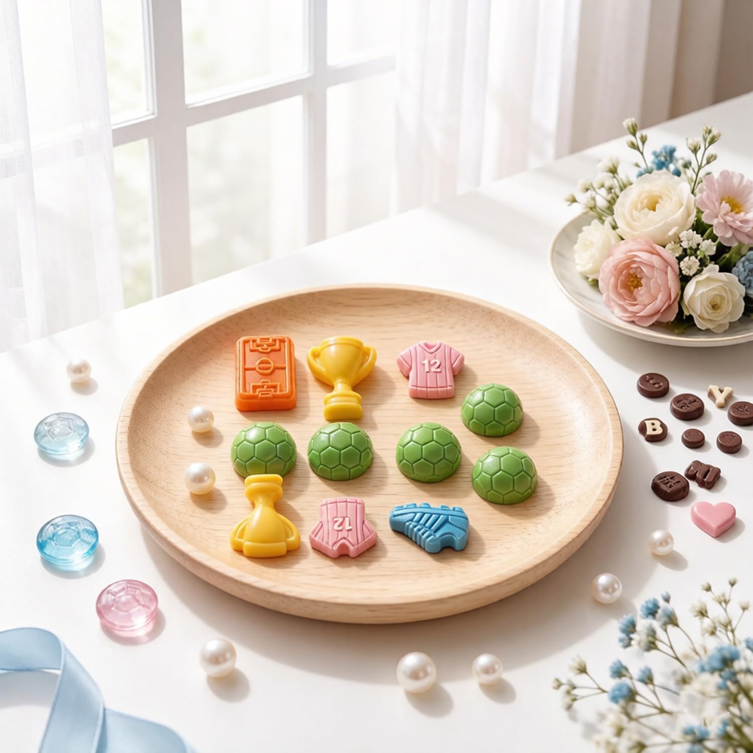 22 Cavity Soccer Theme Silicone Candy Molds image 4