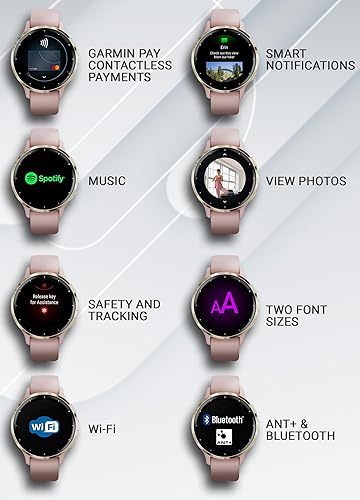 Miniatura 8 de Wearable4U - Reloj inteligente Garmin Venu 3S GPS, pantalla AMOLED de 1.614 in, características avanzadas de salud y fitness, hasta 10 días de