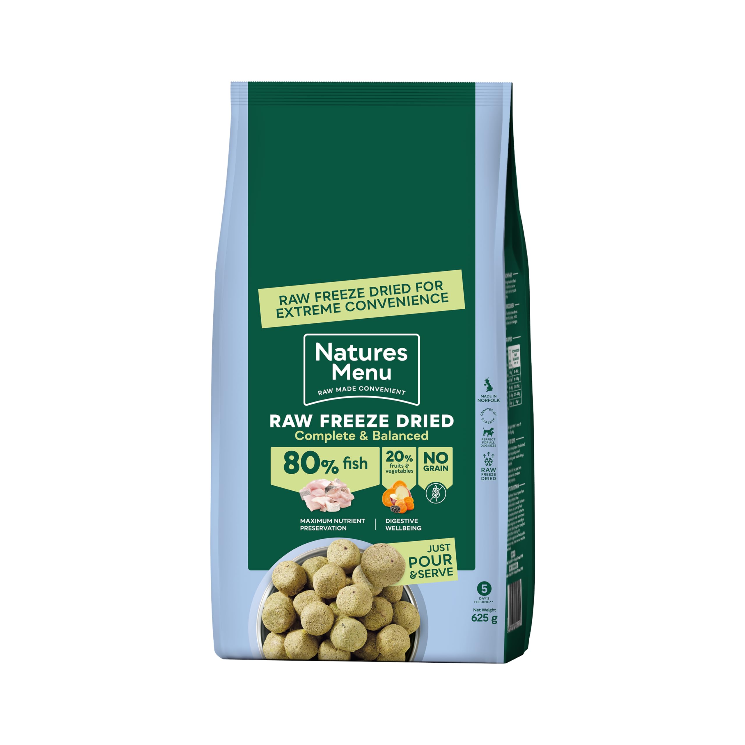 Natures Menu Freeze Dried Complete & Balanced Nuggets - Fish - 625gr