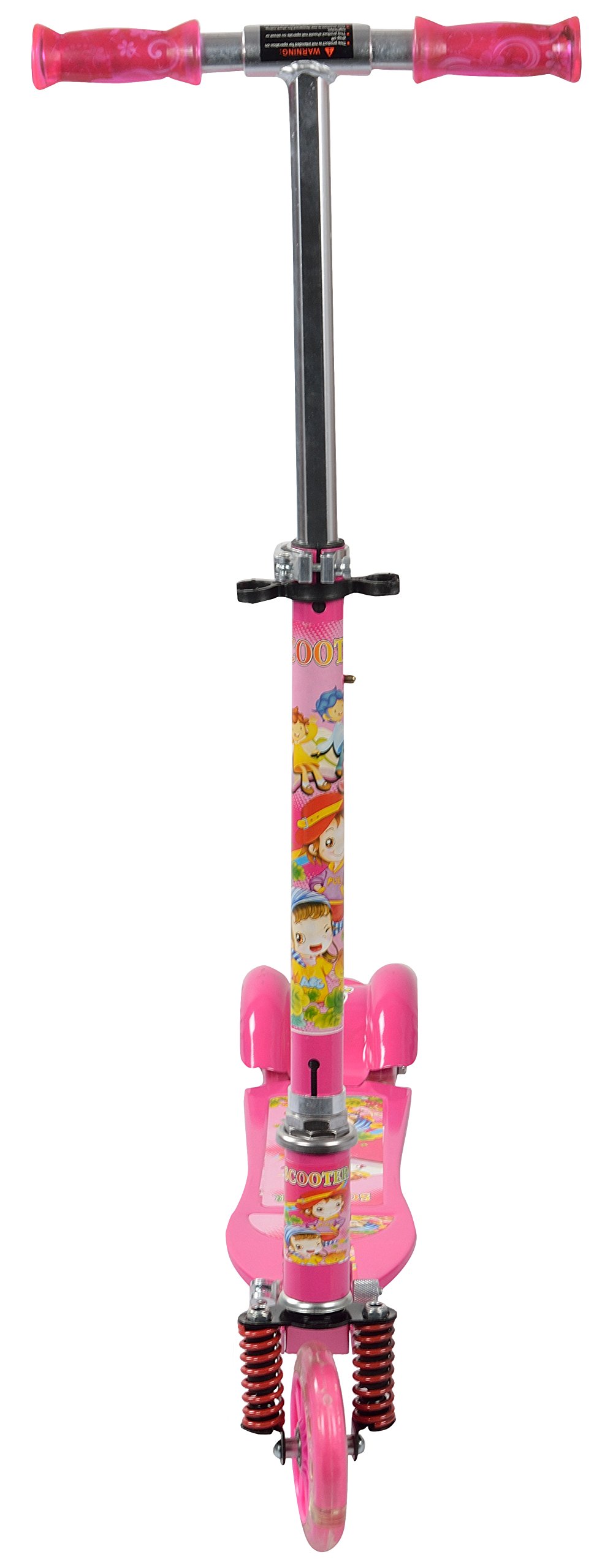 IRIS Kids 3 Wheeler Foldable Height Adjustable Scooter with Break (Dark Pink) 5