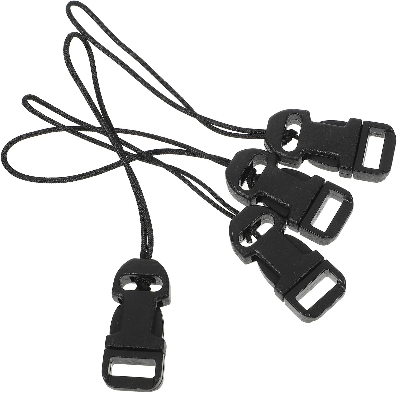 2 Pairs Camera Strap Quick Release Buckle Connector Adapter, Mini Qd Loop Plastic Clips for Dslr and Mirrorless Cameras, Detachable Shoulder Strap Accessories in Black