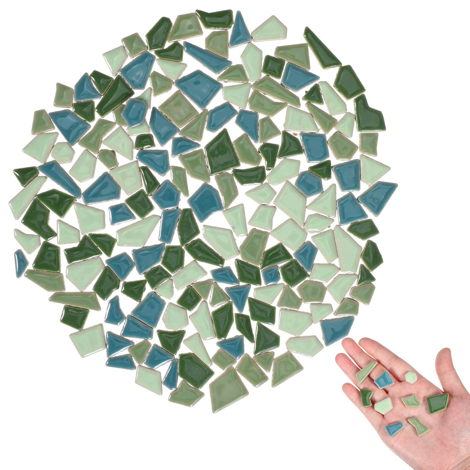 Piezas de Mosaico de Cerámica Irregulares de 200g para Manualidades y Decoración, Surtido Glaseado Práctico y Creativo para Proyectos de Bricolaje