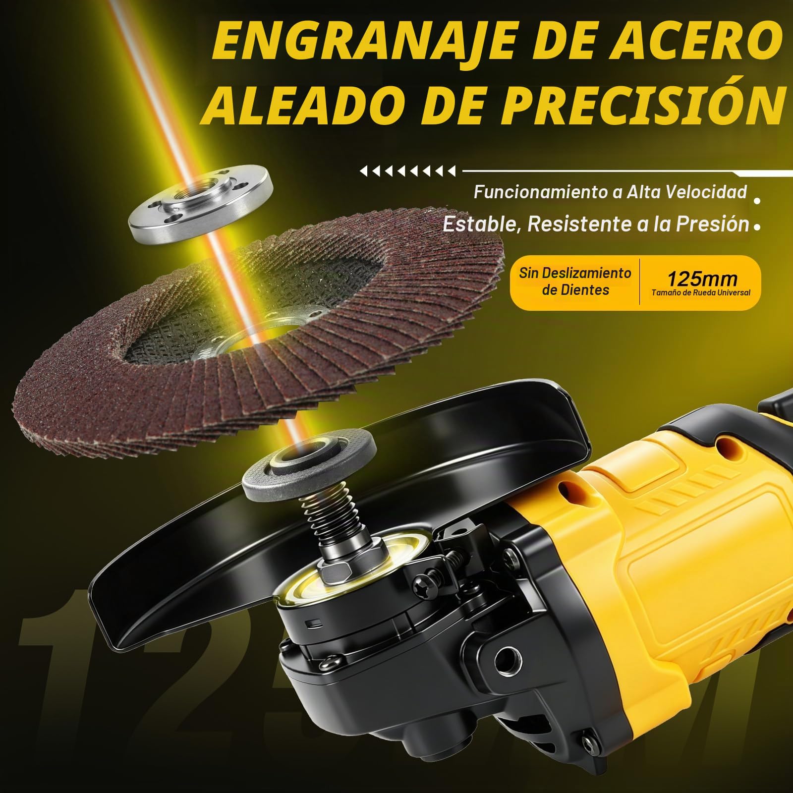 Roadtime Amoladora angular sin escobillas para DeWalt de 20V(sin batería)