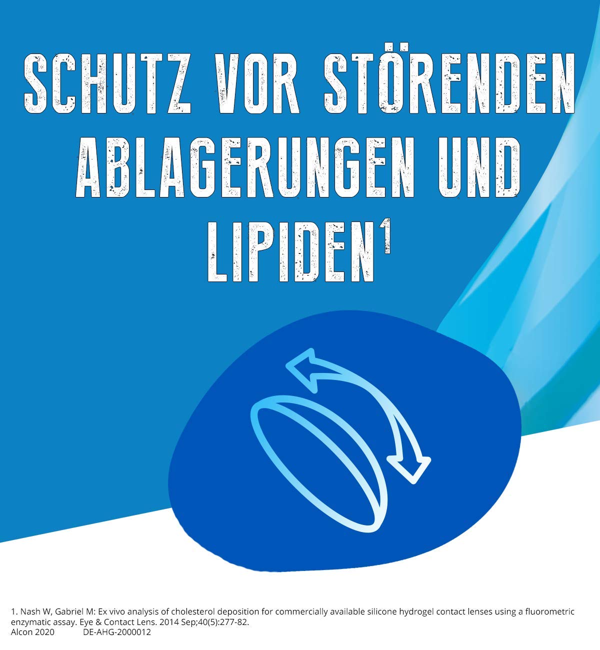 Air Optix Plus Hydraglyde do Astygmatyzmu Miesięczne soczewki Miękkie, 6 Sztuk/BC 8,7 mm/Slide 14.5 mm/CYL -2.25 / Oś 180 / +4.75 Diopters