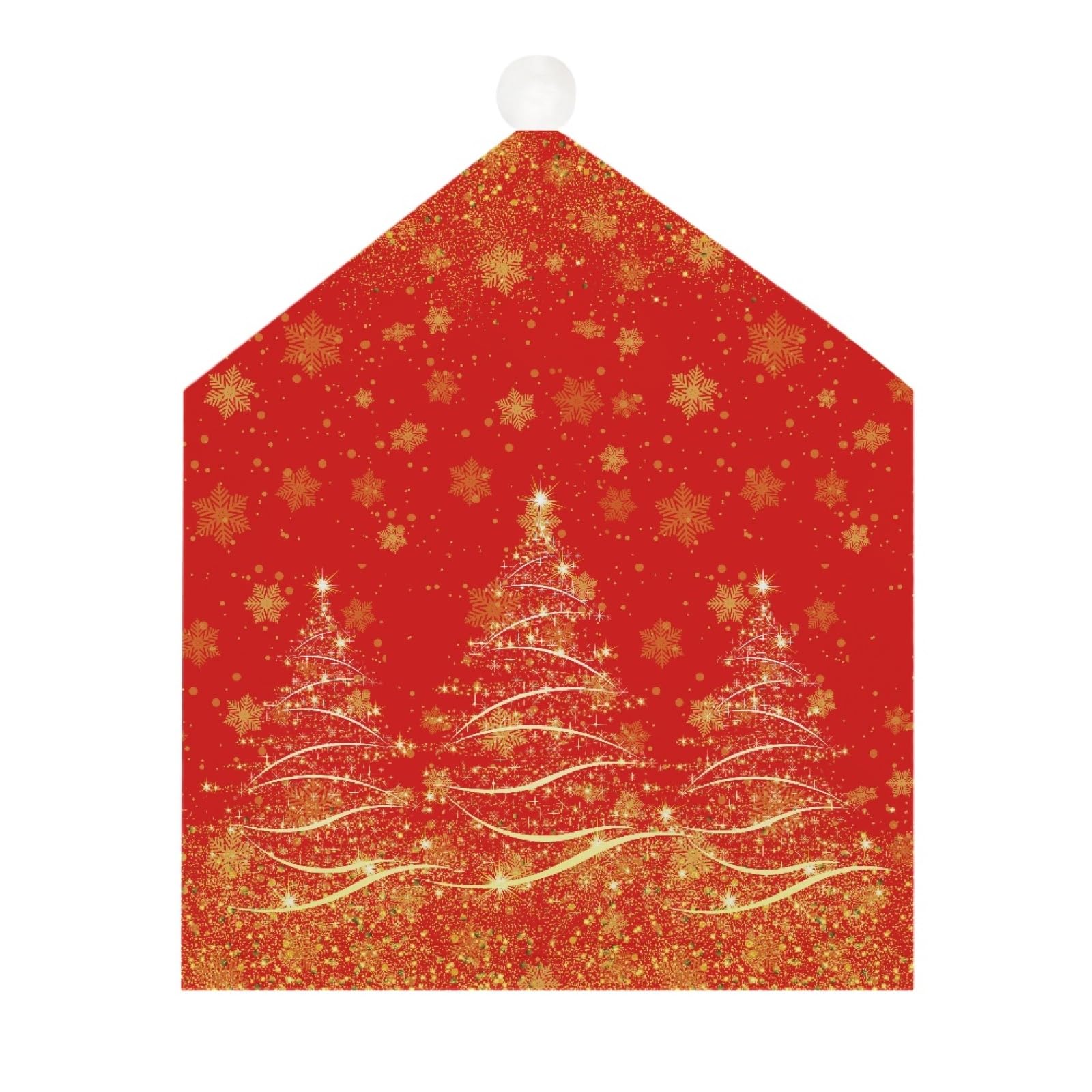 Lukery Albero di Natale Coprisedie Cappello di Babbo Natale, 2 4 6 8 Pezzi Copri Schienale Sedia Natale Coprisedie di Babbo Natale Fodere per Sedie Natalizie (6 Pezzi,Fiocco di Neve Dorato A)