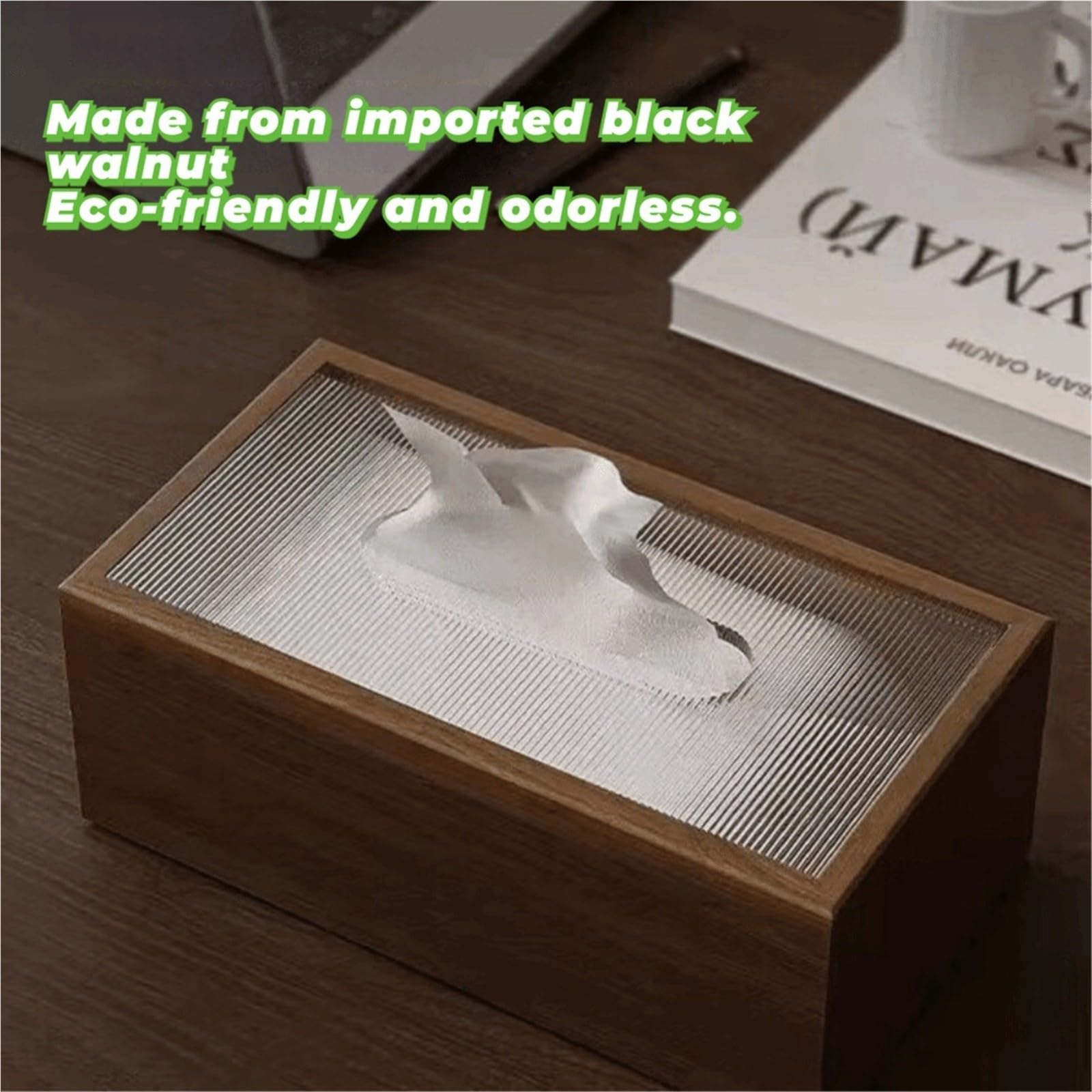 Fazzoletti di Carta Box Portatovaglioli in legno minimalista
