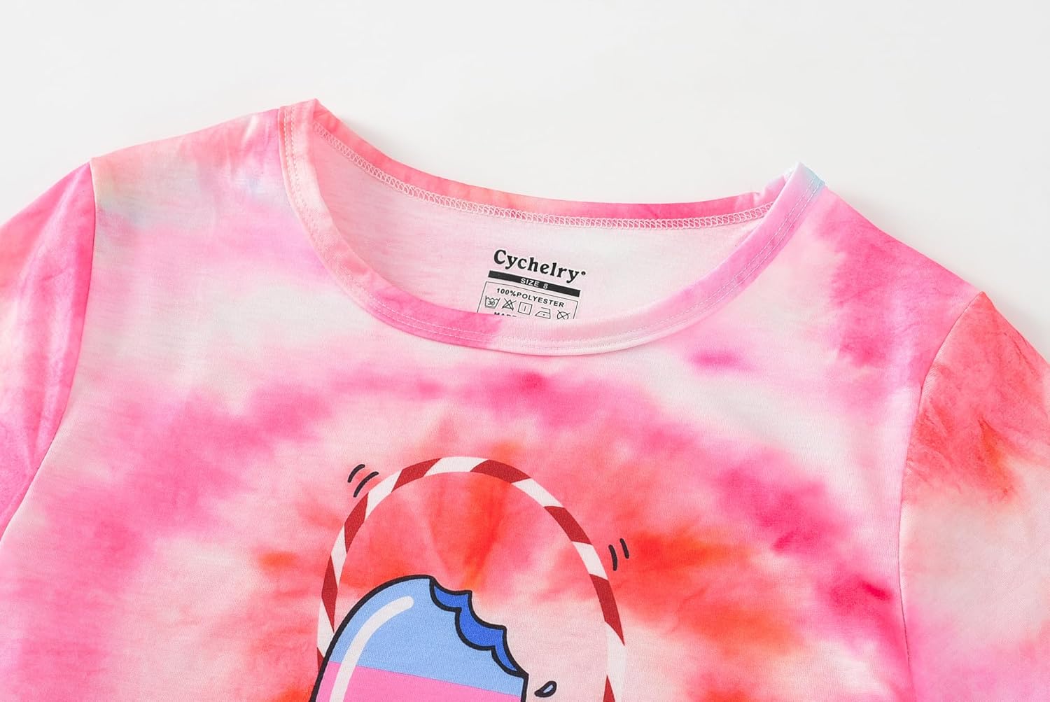 CYCHELRY Tie Dye Pajamas for Teen Girls Cat Snail Daisy Donut Fox Big Kids Sleepover PJS Sets Matching Clothes Size 6-16 - Image 2