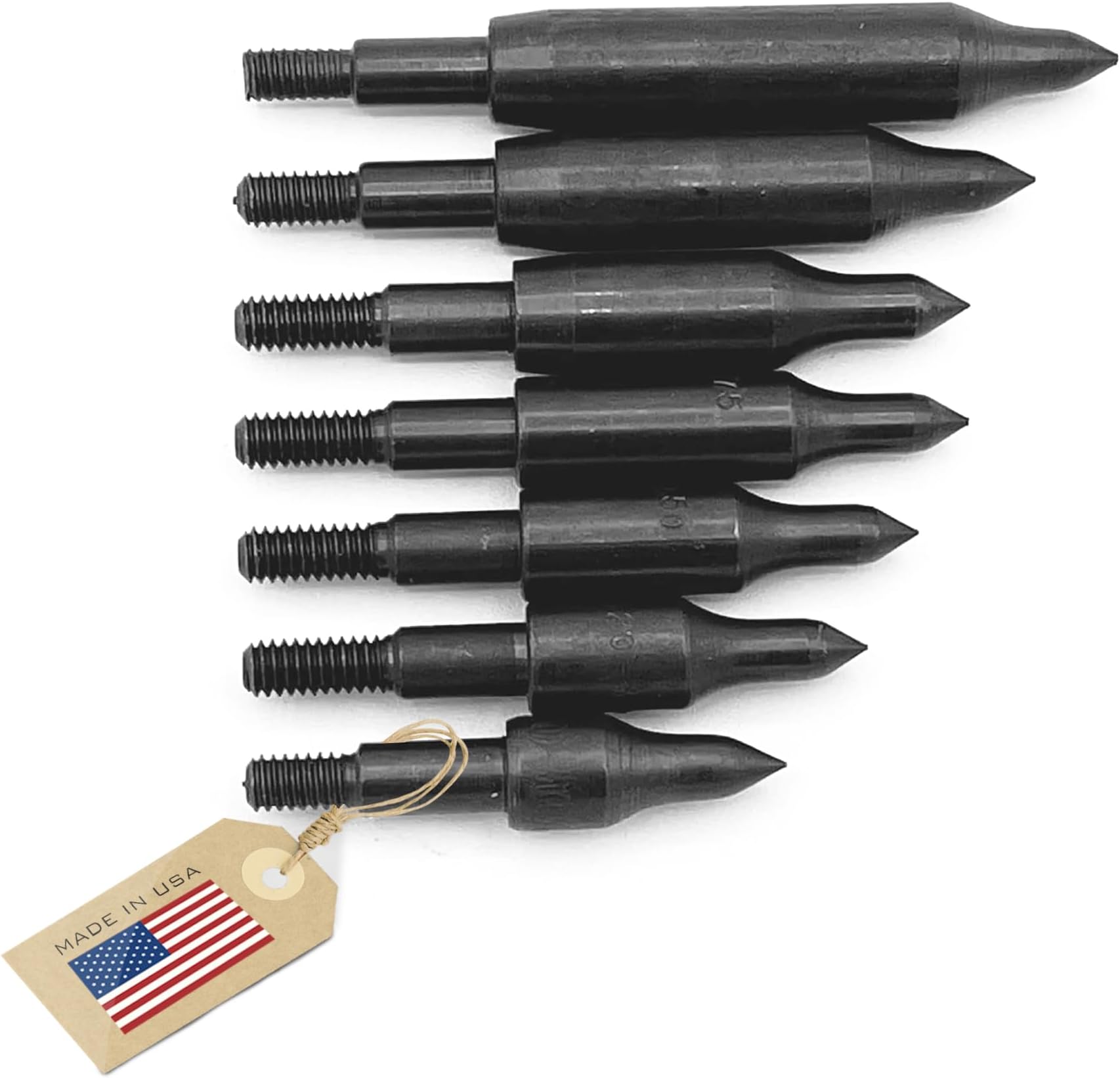 VPA 6 Pack Field Points - Screw in Points for Compound, Crossbow, and Traditional Bows