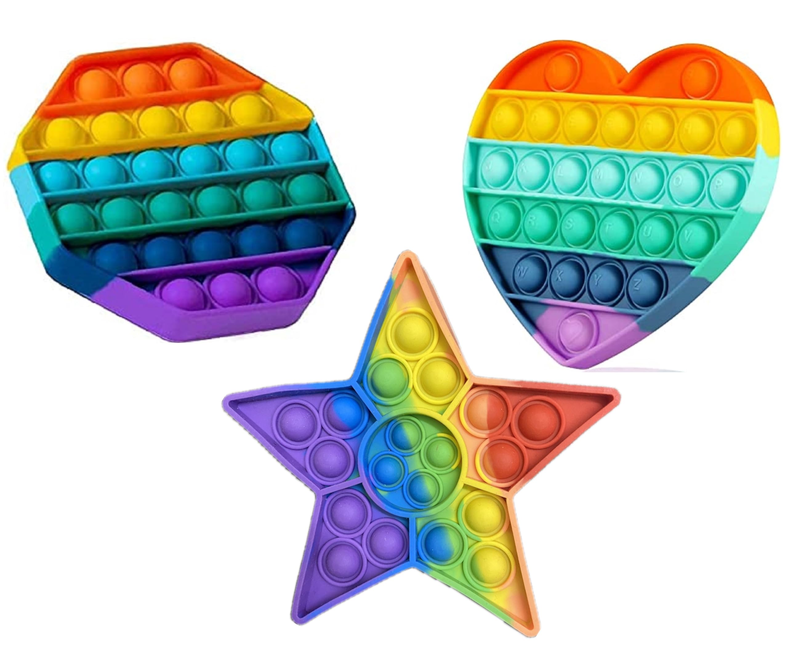 WudCraft Pop It Fidget Toys, Push Pop Bubble Fidget Sensory Toy, Autism Special Needs Silicone Stress Relief Toy, Great Fidget Toy for Kids and Adults ( 3 pcs) (B0BVJ83NCT) Amazon Price History, Amazon Price Tracker