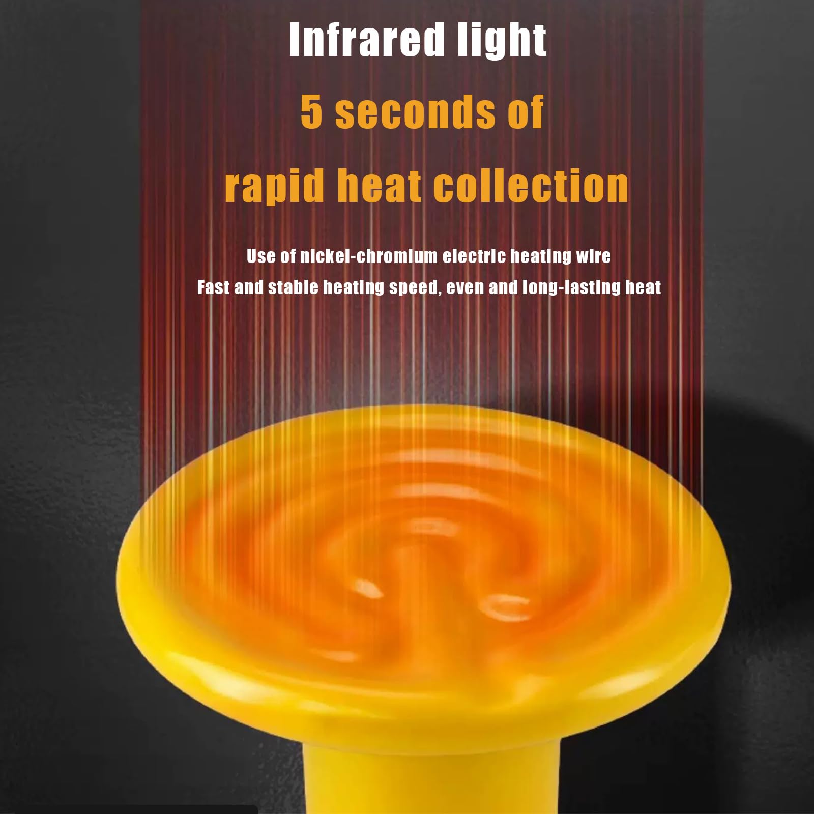 JZNCHP-Reptile Heat lamp-Ceramic Heat emitter-Bearded Dragon Tank Accessories 100W Yellow Infrared Bulb Emitter Lamp for Pet Heat lamp for Chickens(2-Pack) - image 5