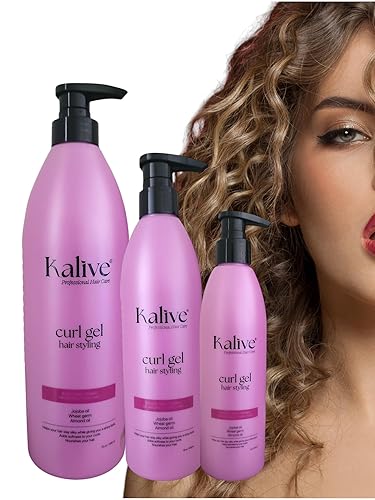 Miniatura 7 de KALIVE - Gel para rizos, 8 onzas, define rizos, ondas y todas las texturas de cabello para mujeres, natural o permanente, para cabello rizado