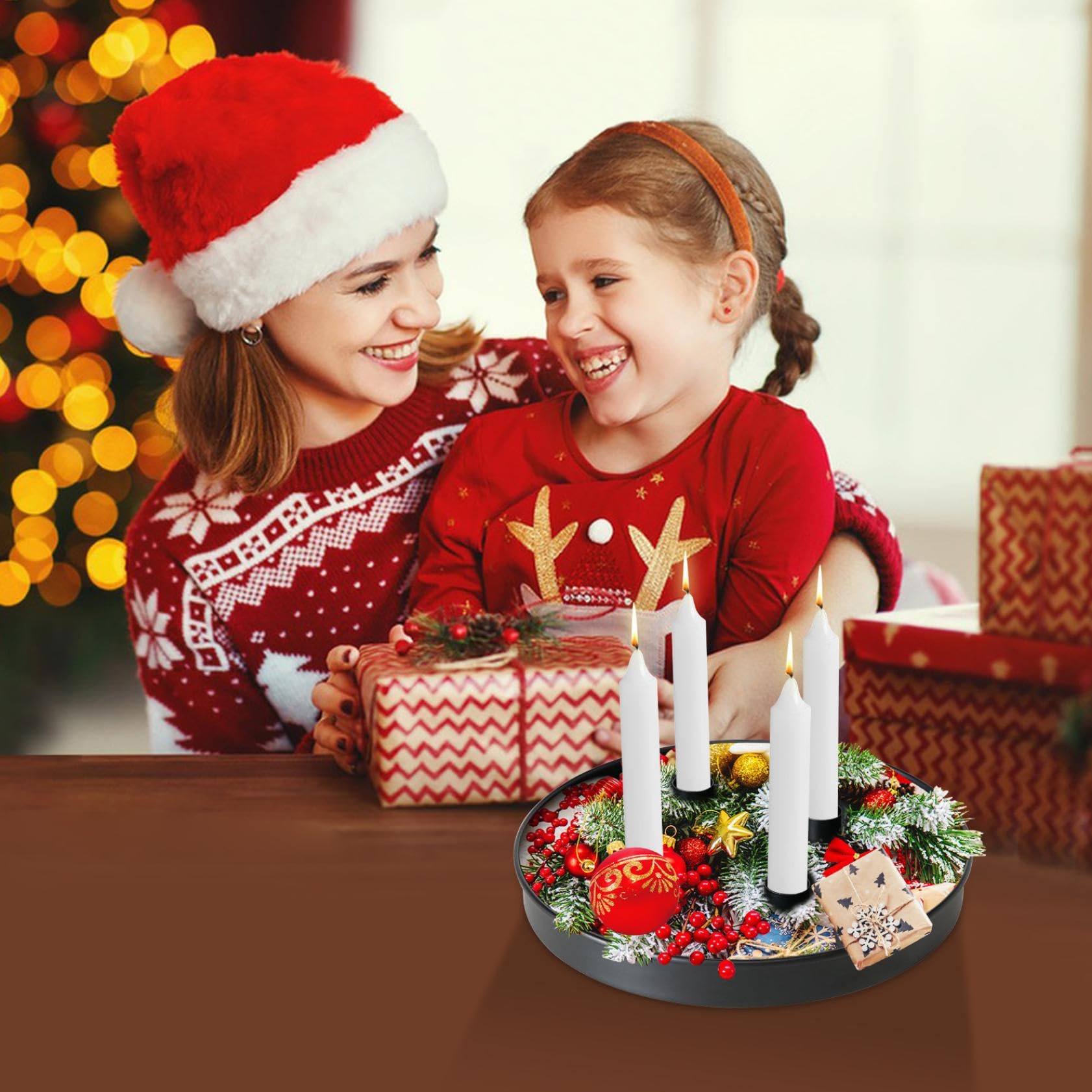 4 Portacandele In Metallo Argentato - Con Puntale Da 4cm Per Candele A Colonna, Diametro 8.3cm - Foto 4