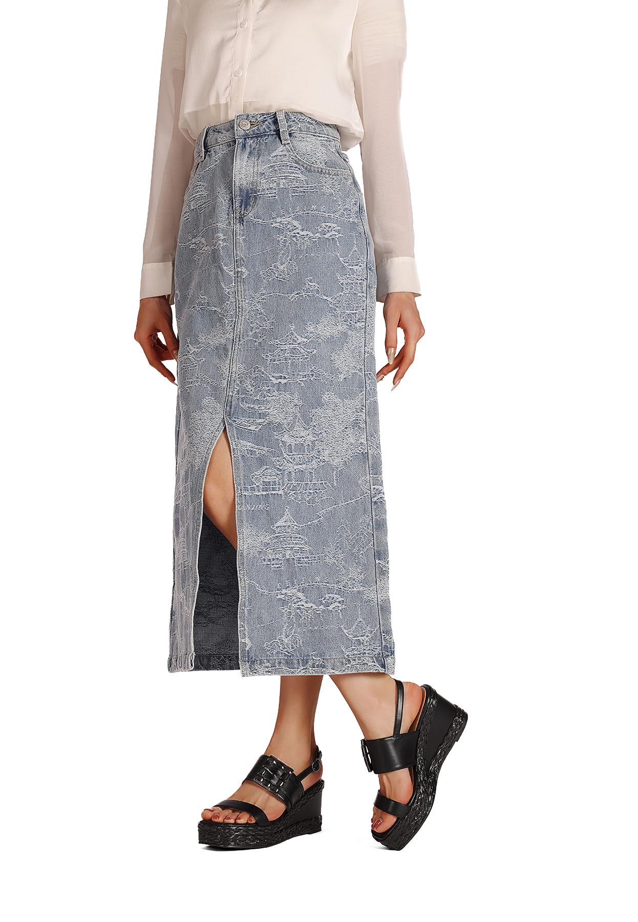 QUEEN HELANA Zeppe Sandali con Cinturino alla Caviglia Donna ZM9956