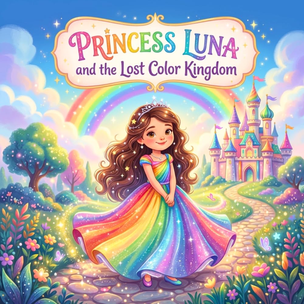 Princess Luna and the Lost Color Kingdom: A Magical Rainbow Princess Story About Kindness and Sharing