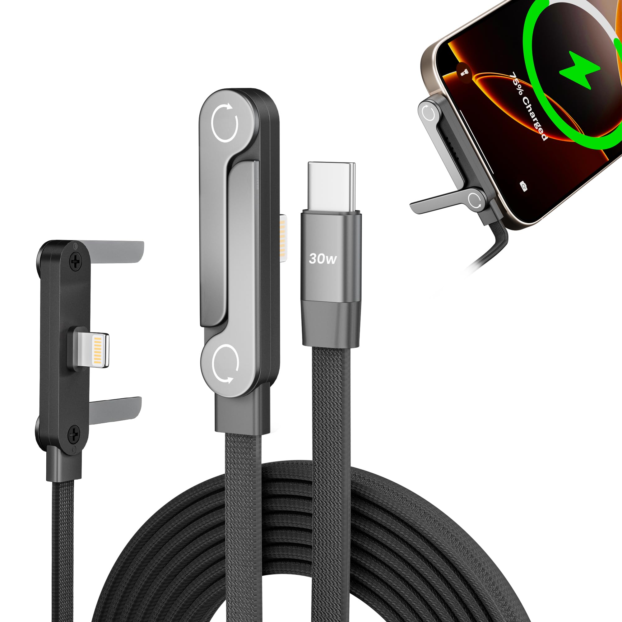Amazon.com: USB C to Lightning Cable with Built-in Phone Stand