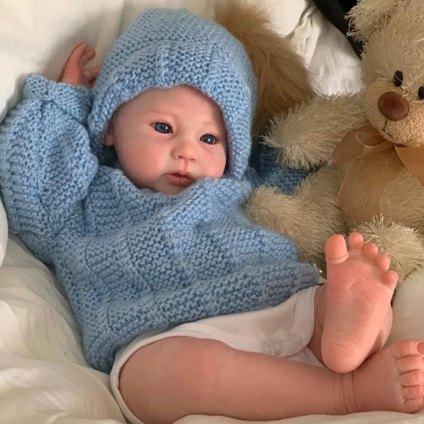 Realistyczne lalki Reborn Baby Dolls Pełne kończyny winylowe lalki niemowlęce, realistyczne lalki dla noworodków, miękkie materiałowe ciało, które wyglądają jak prawdziwe dziecko, z zabawką do
