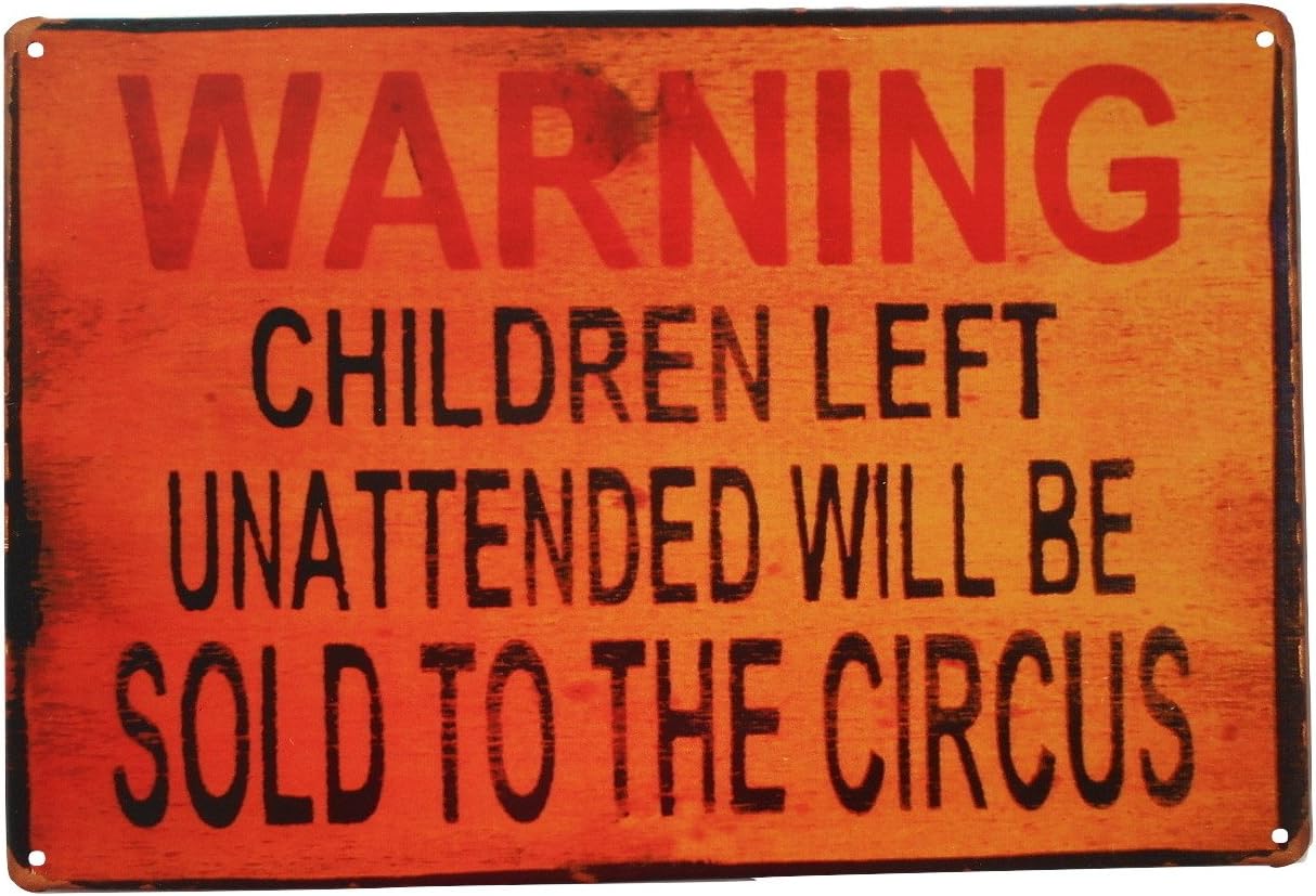 Strosportsandtech Circus Sell Children Funny Retro Vintage Tin Sign