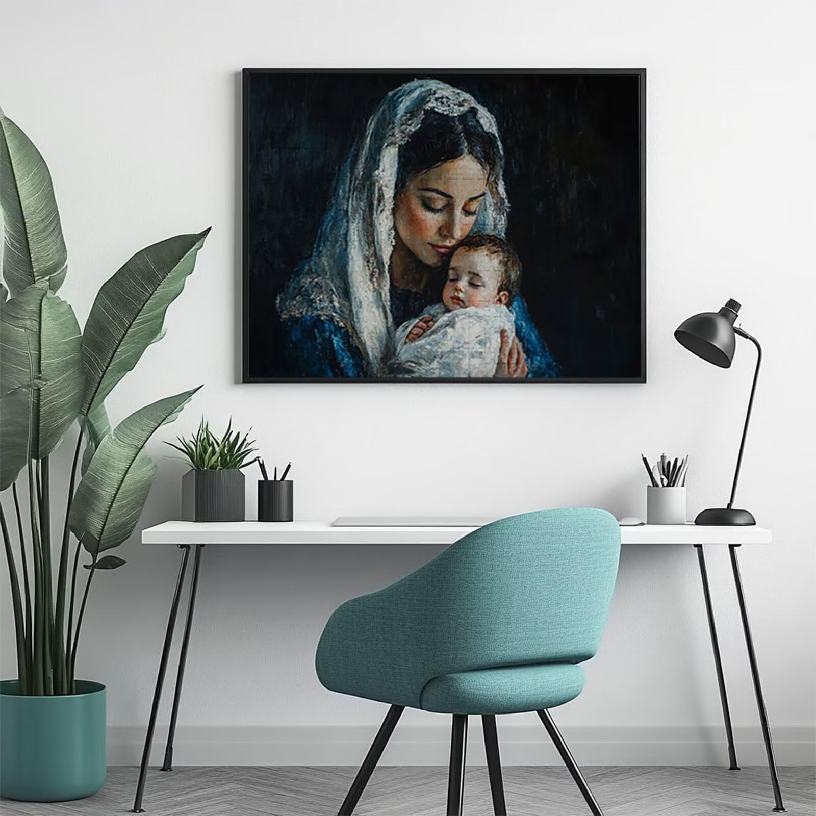 Puzzle 1500 Teile Frau und Kind, Puzzle Erwachsene XXL 87x57cm EIN Herausforderndes RäTsel ImpossiblePuzzle, Puzzlespiele für Die Ganze Familie, Compact Box Mit Poster Geschenke für Frauen/MäNner K-2