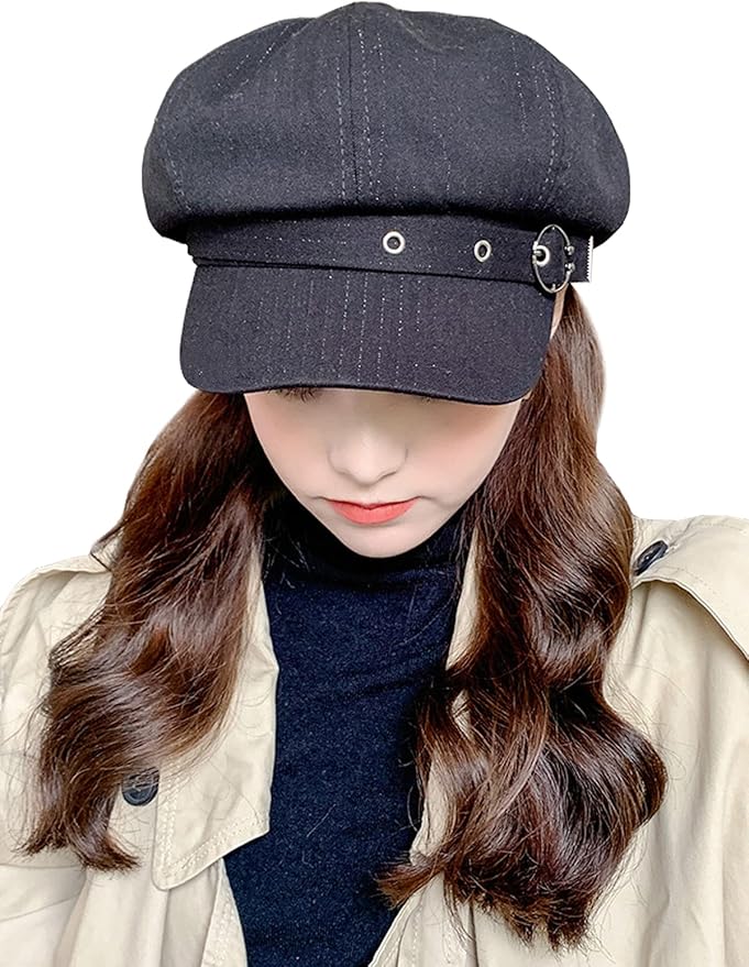 Gorra de mujer tipo boina de otoño primavera miniatura 9