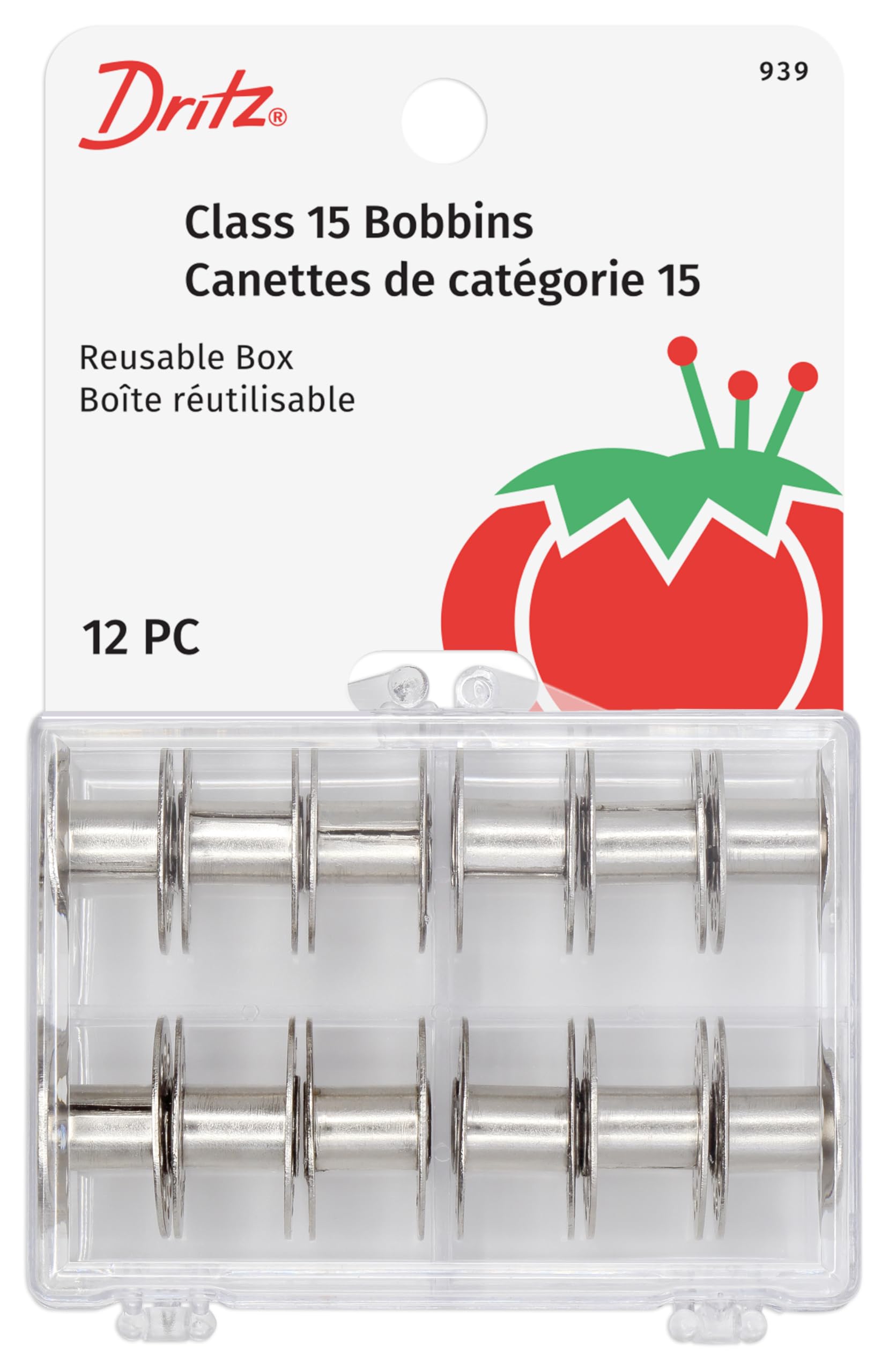 Dritz Bobines Metal Class 15 Boîte de 12 bobines
