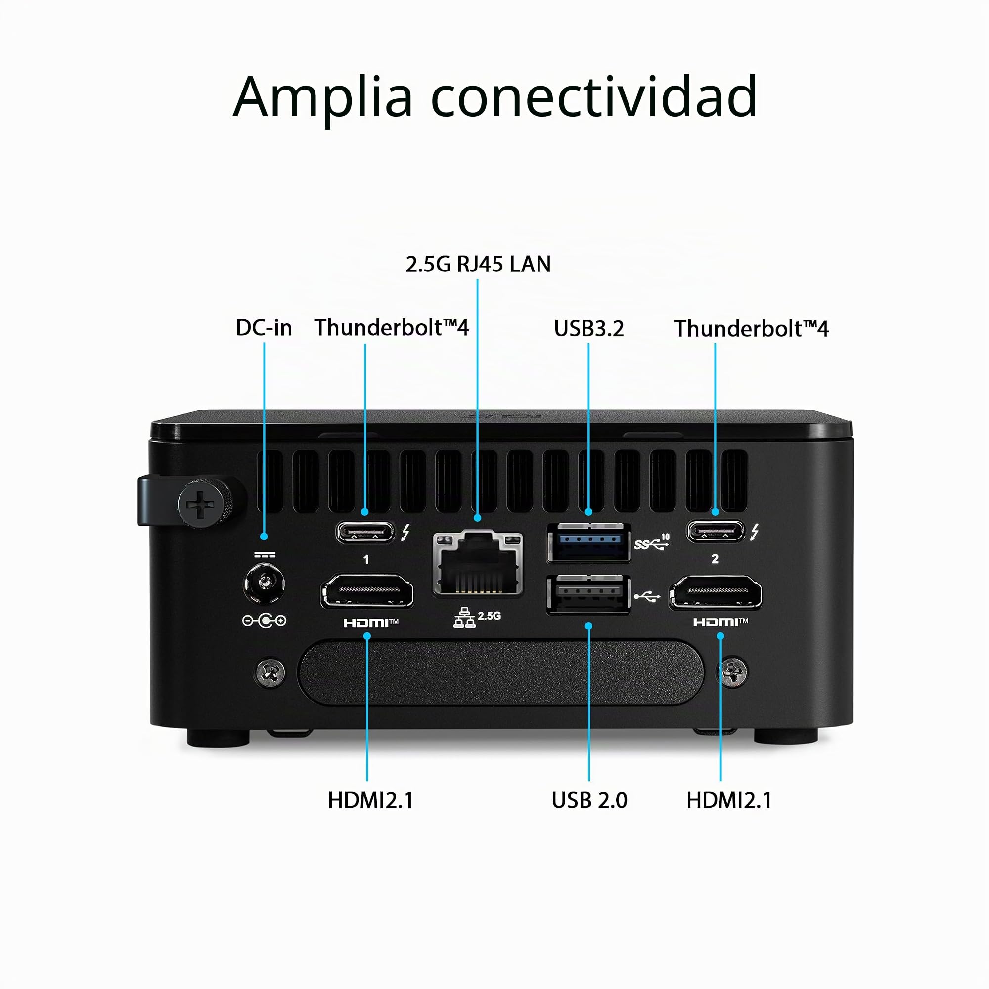 ASUS NUC 13 Pro - Ordenador de sobremesa Barebone (Intel Core i5-1340P, Intel UHD Graphics, sin Memoria, sin Almacenamiento, sin SO, Incluye Cable de alimentación)