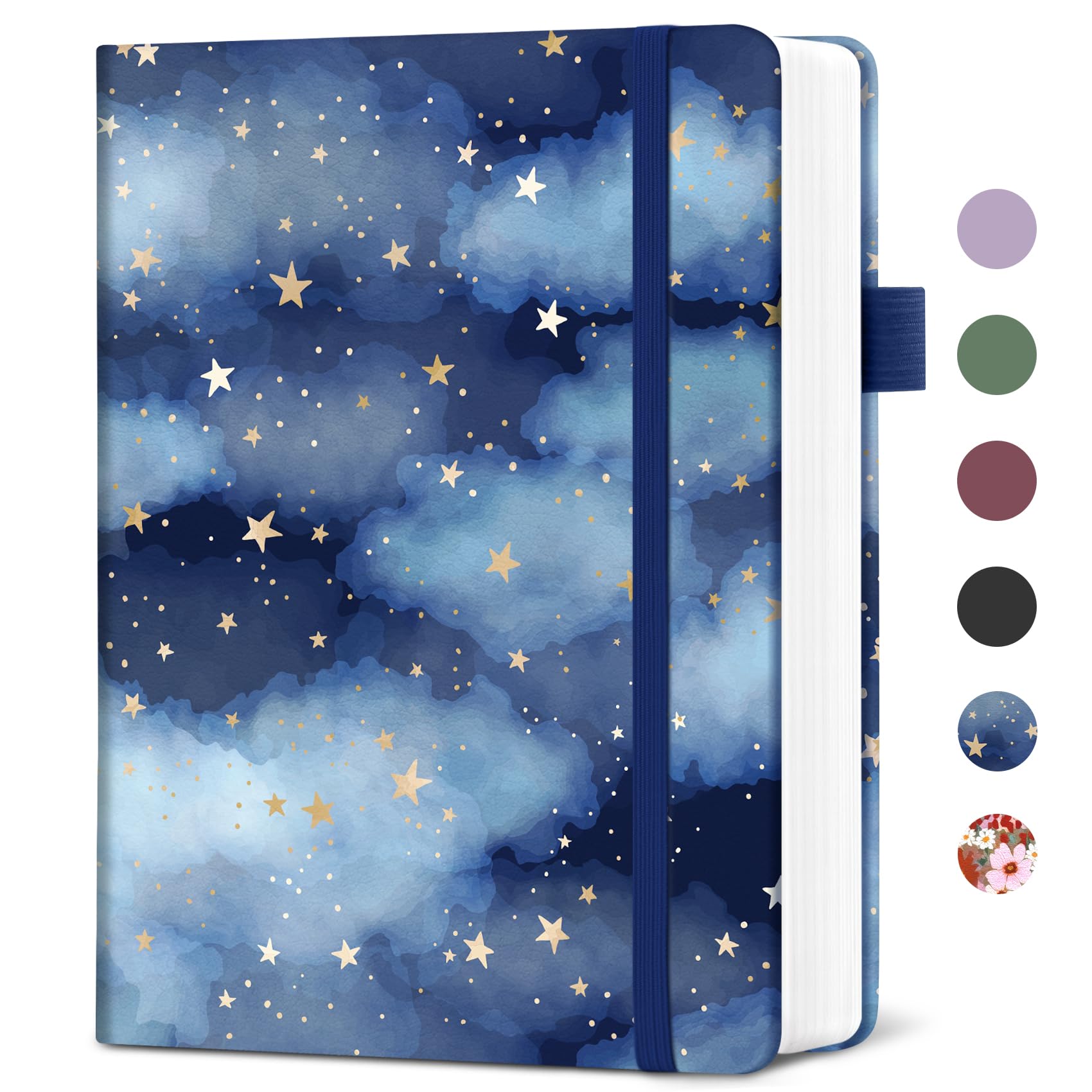 Lined Journal Notebook for Women, 240 Pages Thick College Ruled Journal for Writing, Hardcover Notebook for Work & Note Taking, Perfect for Office Home School Supplies, B5(7.1" x 10"), Starry Night